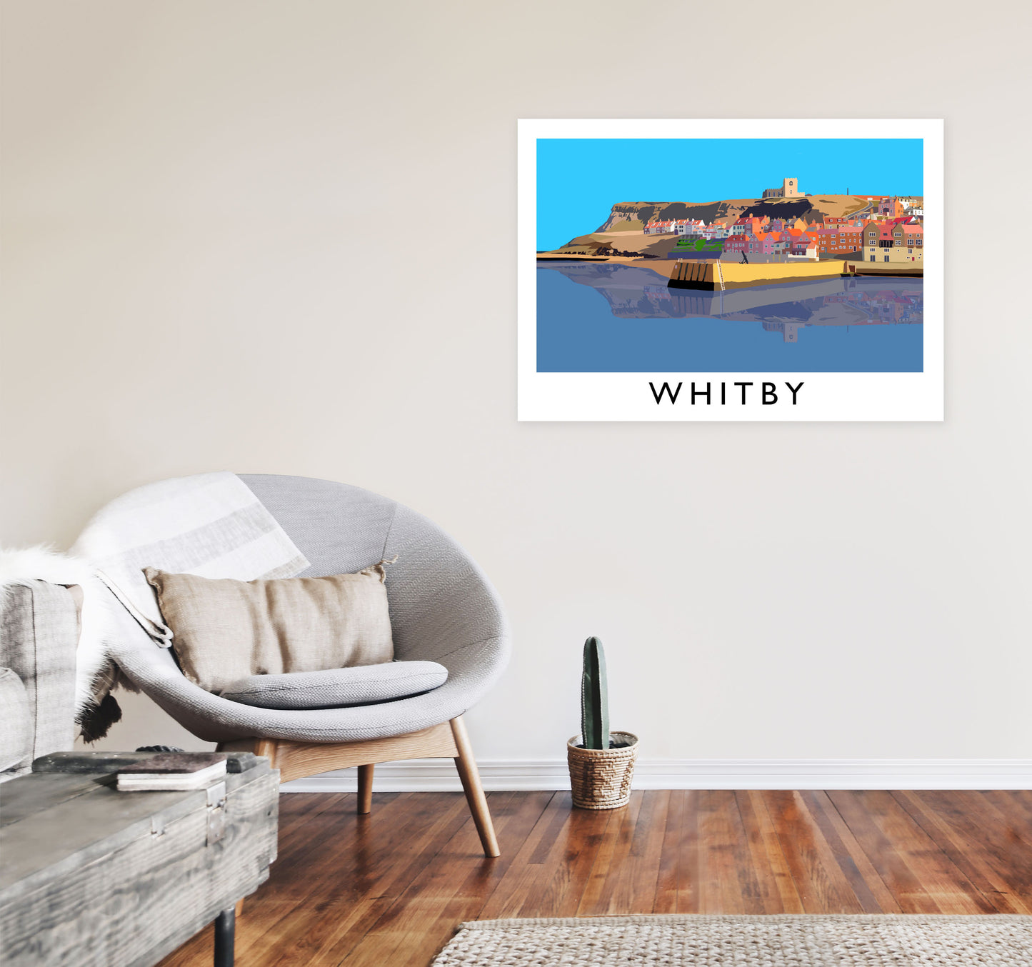 Whitby Framed Digital Art Print by Richard O'Neill A1 Black Frame