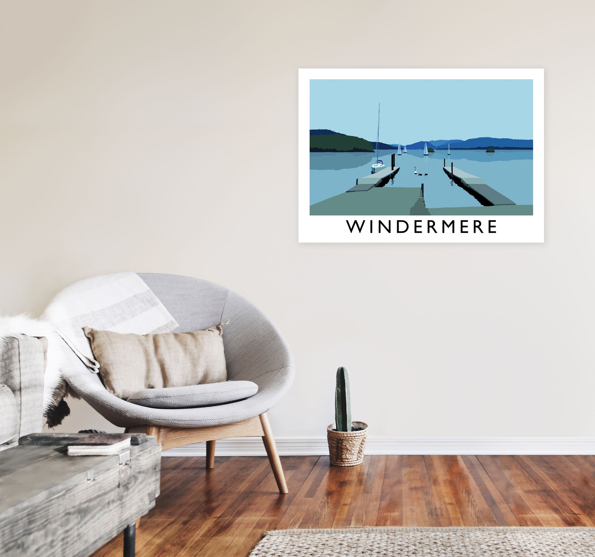 Widermere by Richard O'Neill A1 Black Frame