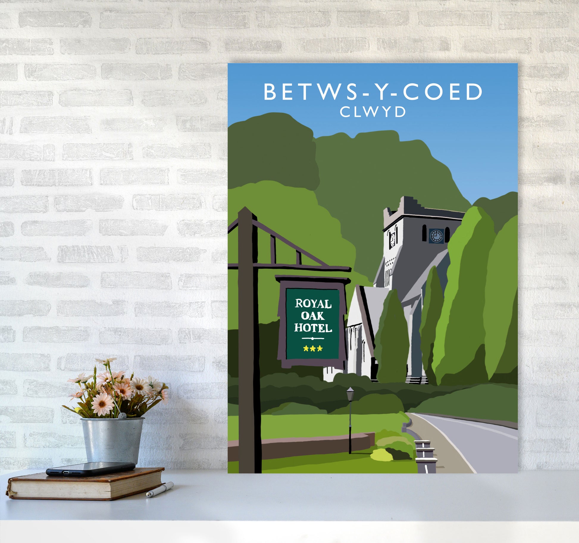 Betws- Y- Coed by Richard O'Neill A1 Black Frame