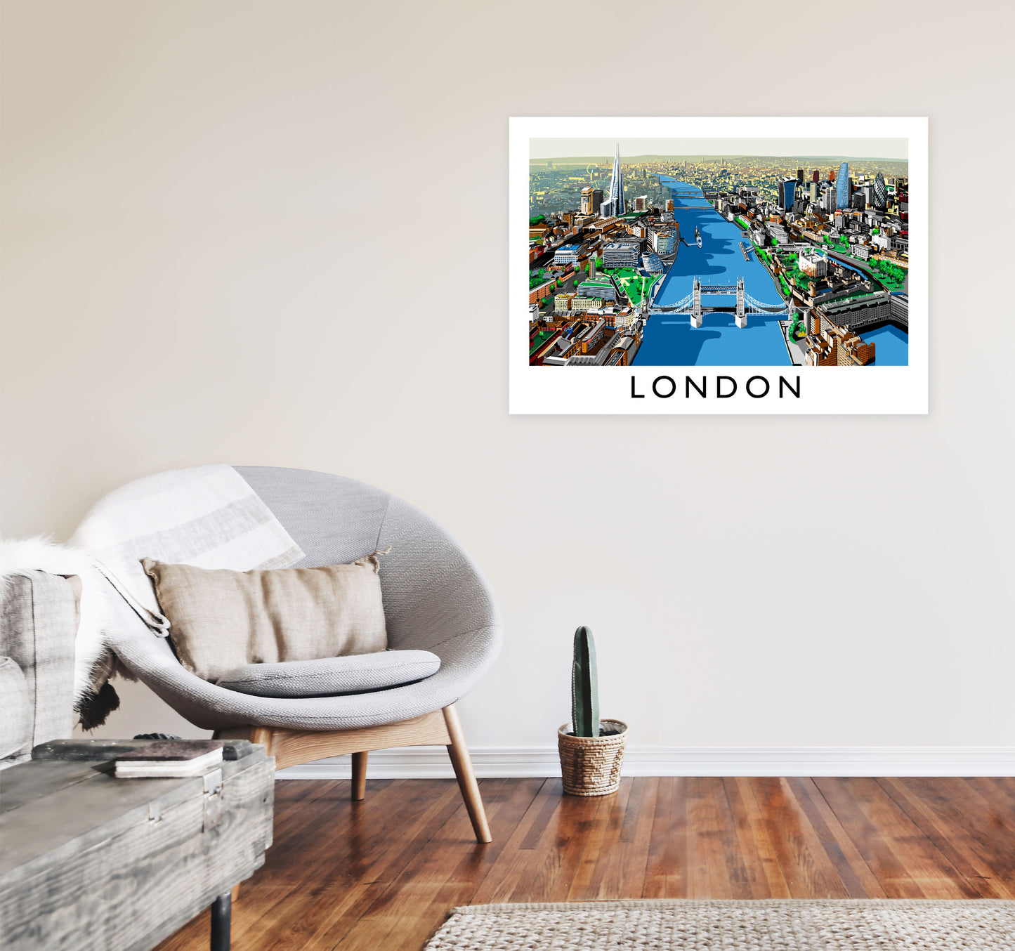 London by Richard O'Neill A1 Black Frame