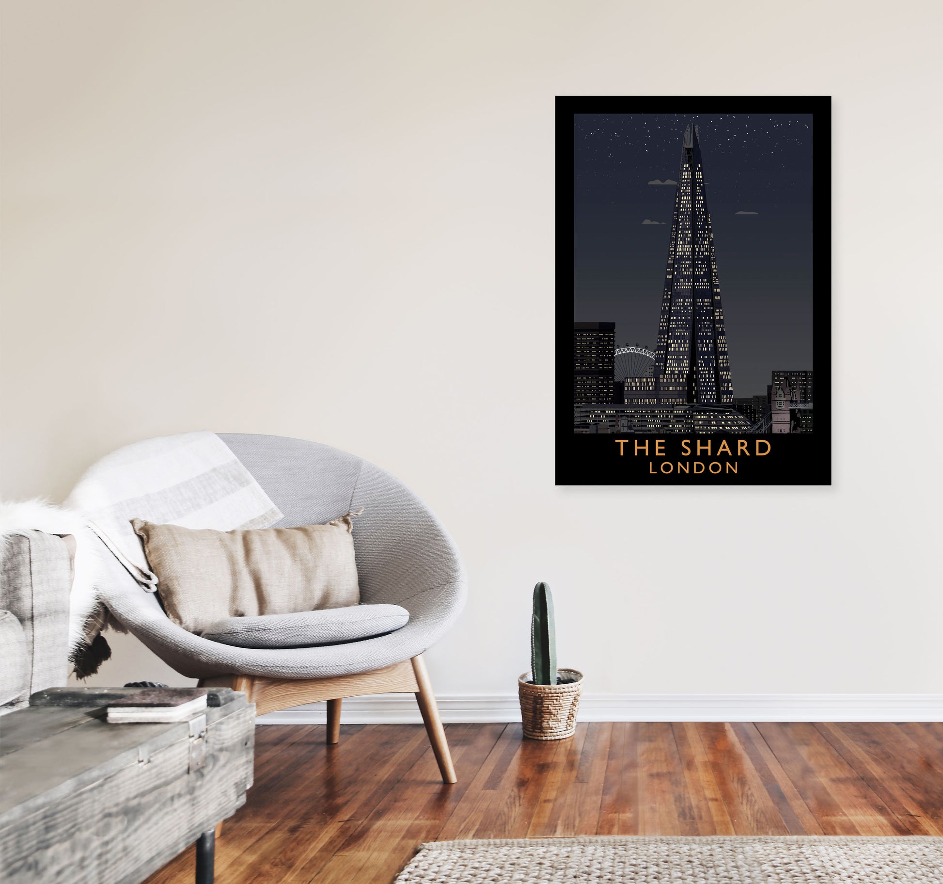 The Shard by Richard O'Neill A1 Black Frame