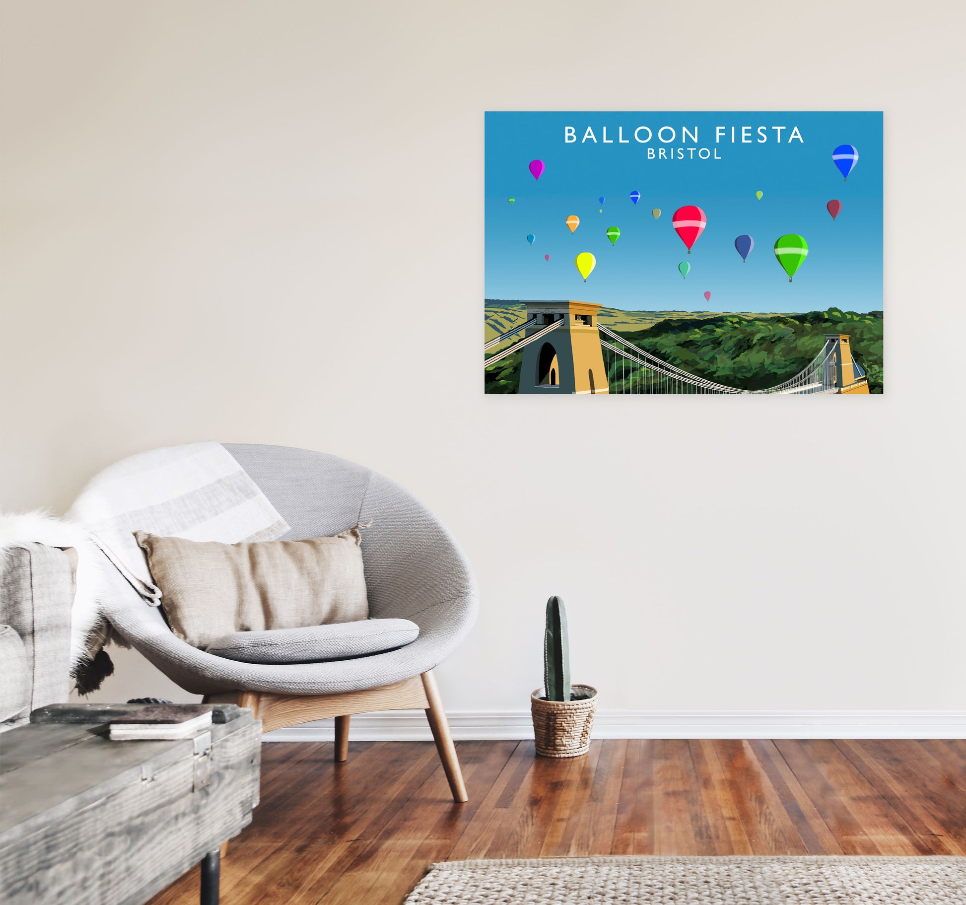 Balloon Fiesta by Richard O'Neill A1 Black Frame