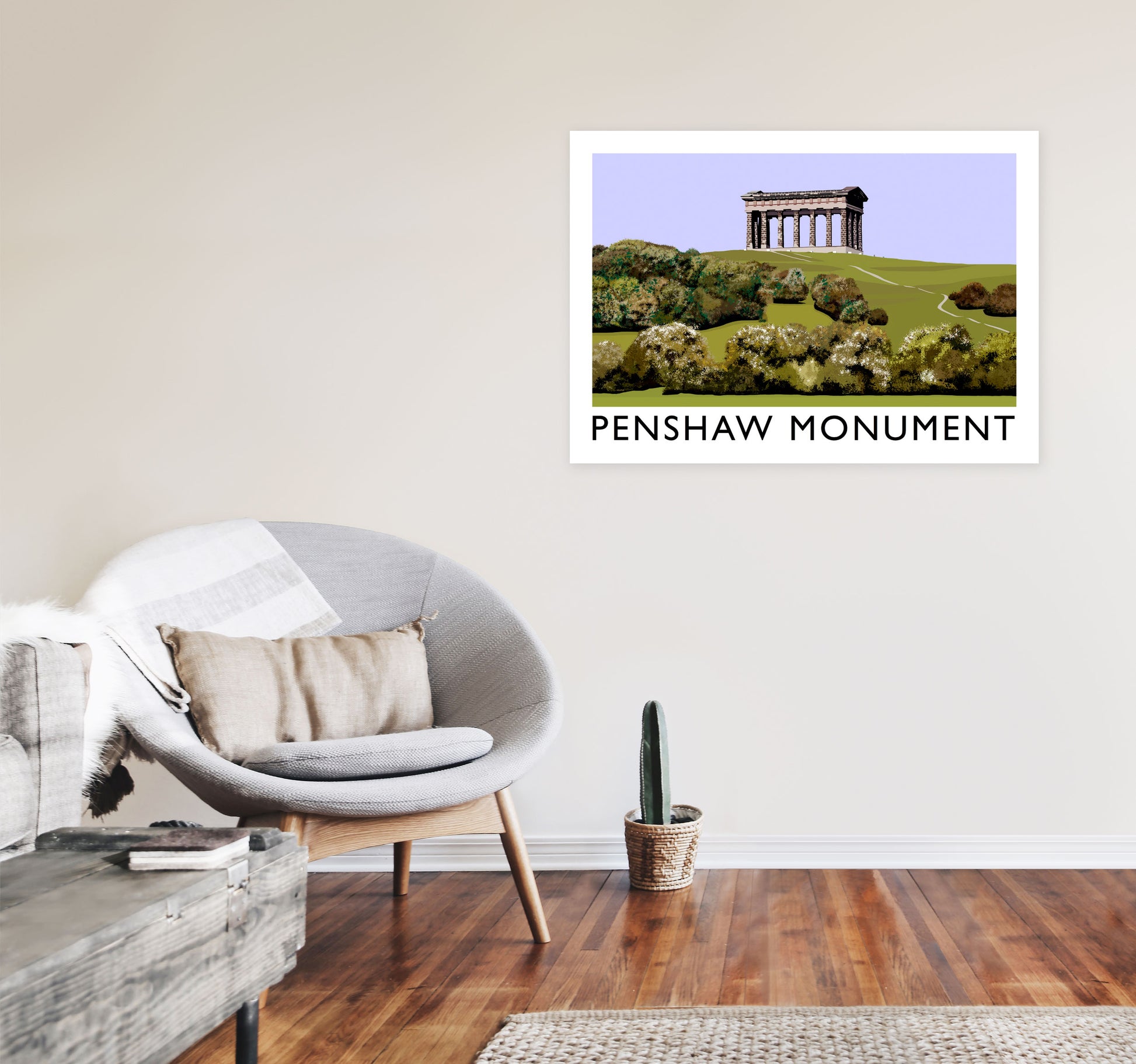 Penshaw Monument by Richard O'Neill A1 Black Frame