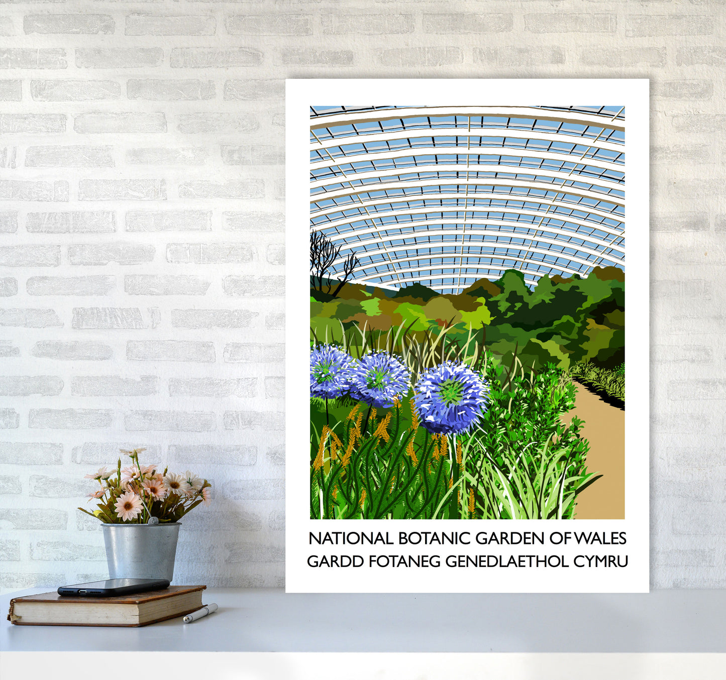 National Botanic Garden Of Wales by Richard O'Neill A1 Black Frame