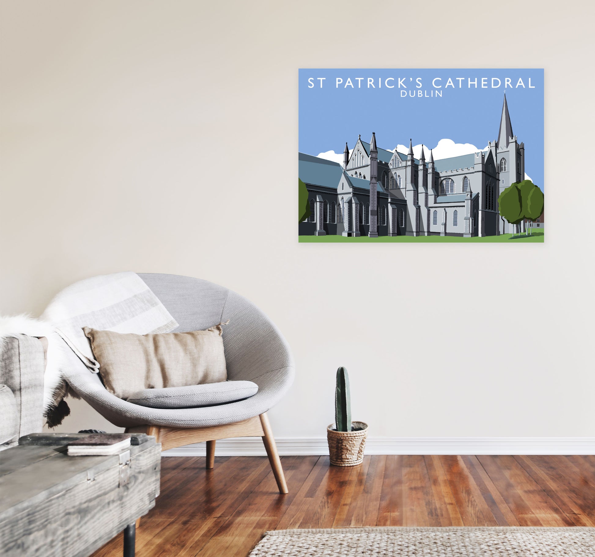 St. Patricks Cathedral by Richard O'Neill A1 Black Frame