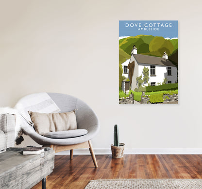 Dove Cottage (Portrait) by Richard O'Neill A1 Black Frame