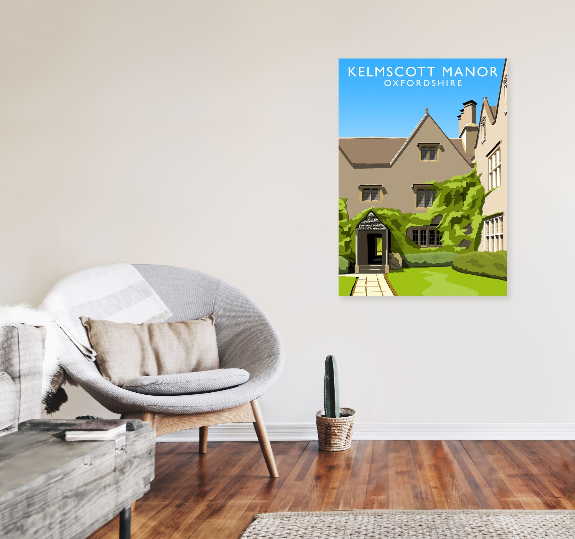 Kelmscott Manor (Portrait) by Richard O'Neill A1 Black Frame