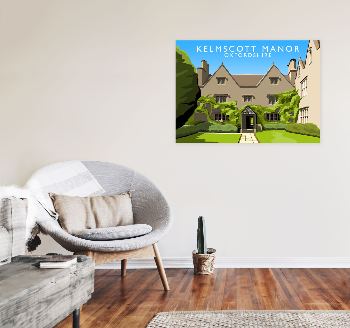 Kelmscott Manor (Landscape) by Richard O'Neill A1 Black Frame