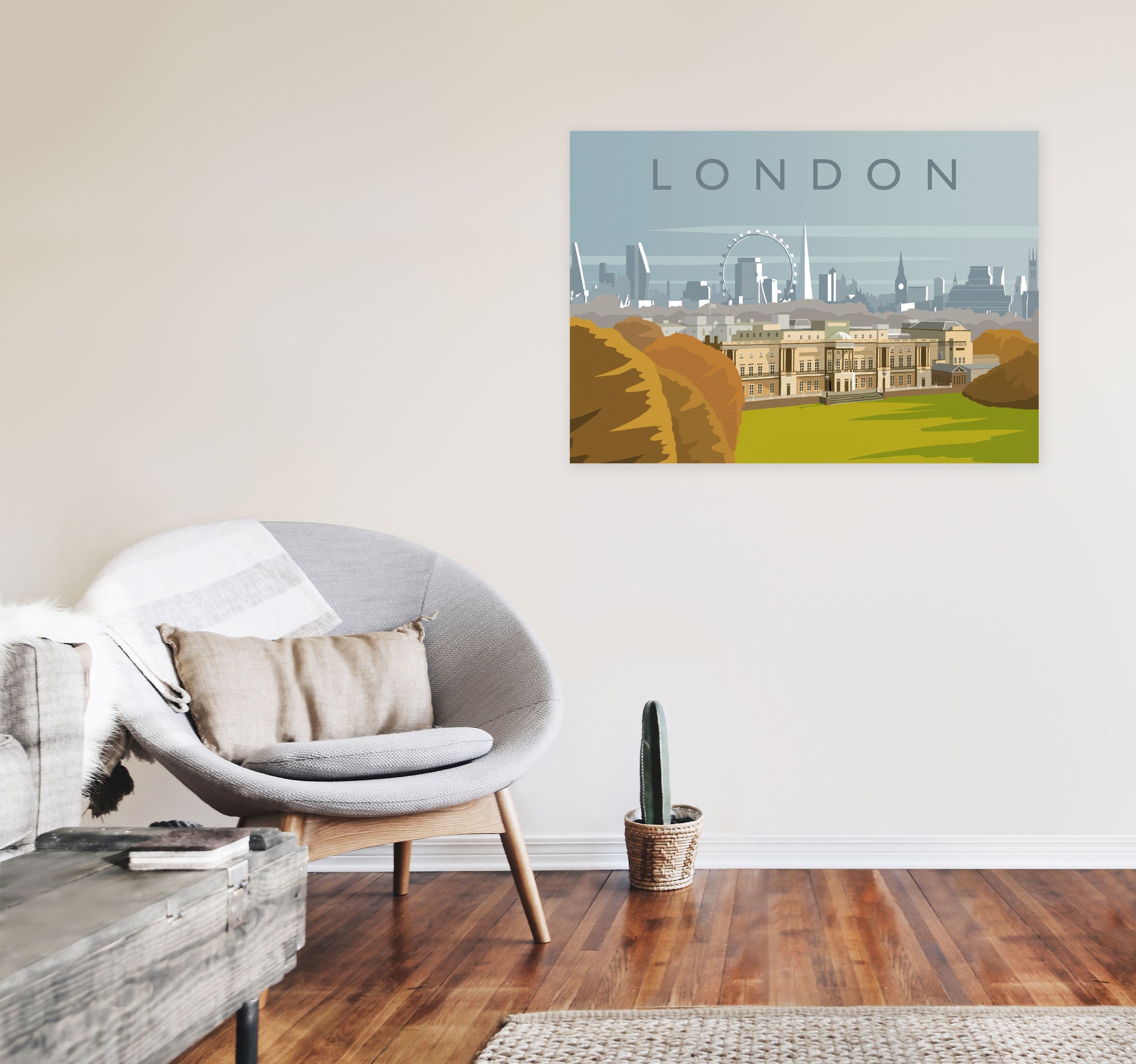 London Art Print by Richard O'Neill A1 Black Frame