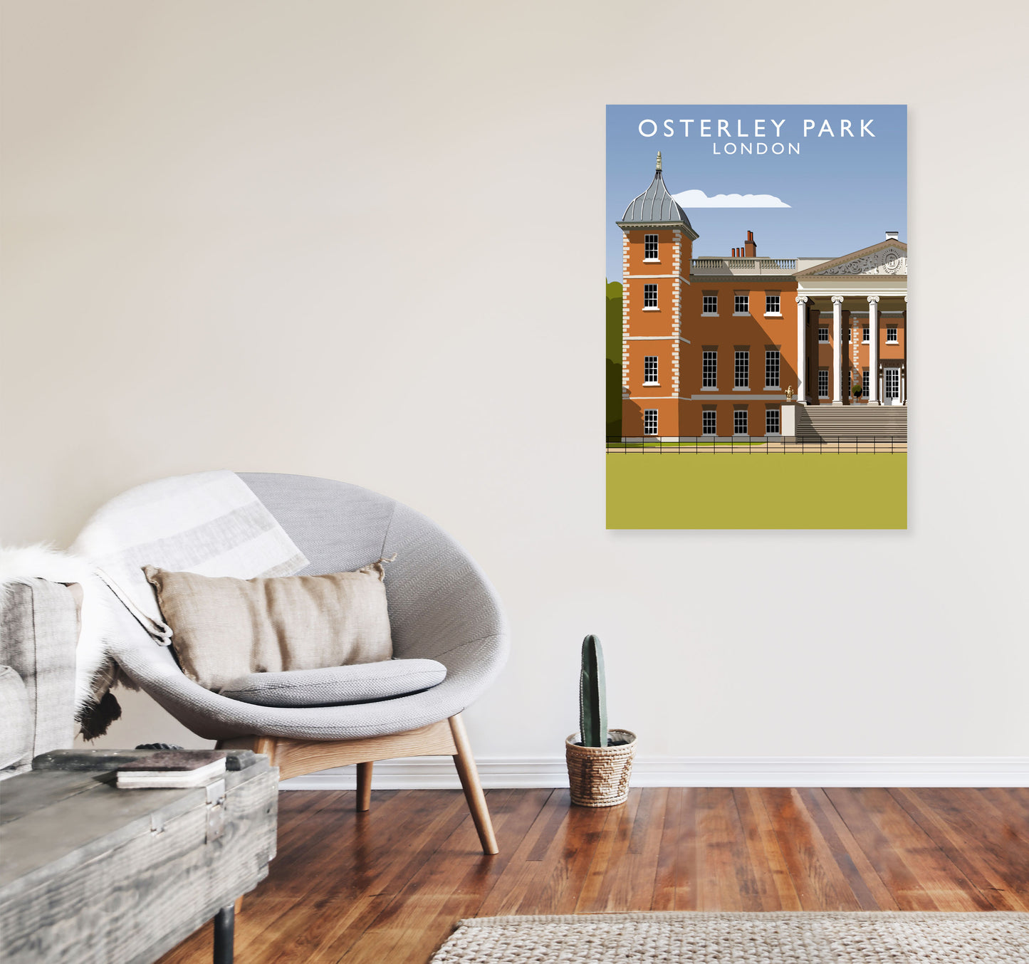 Osterlay Park (Portrait) by Richard O'Neill A1 Black Frame