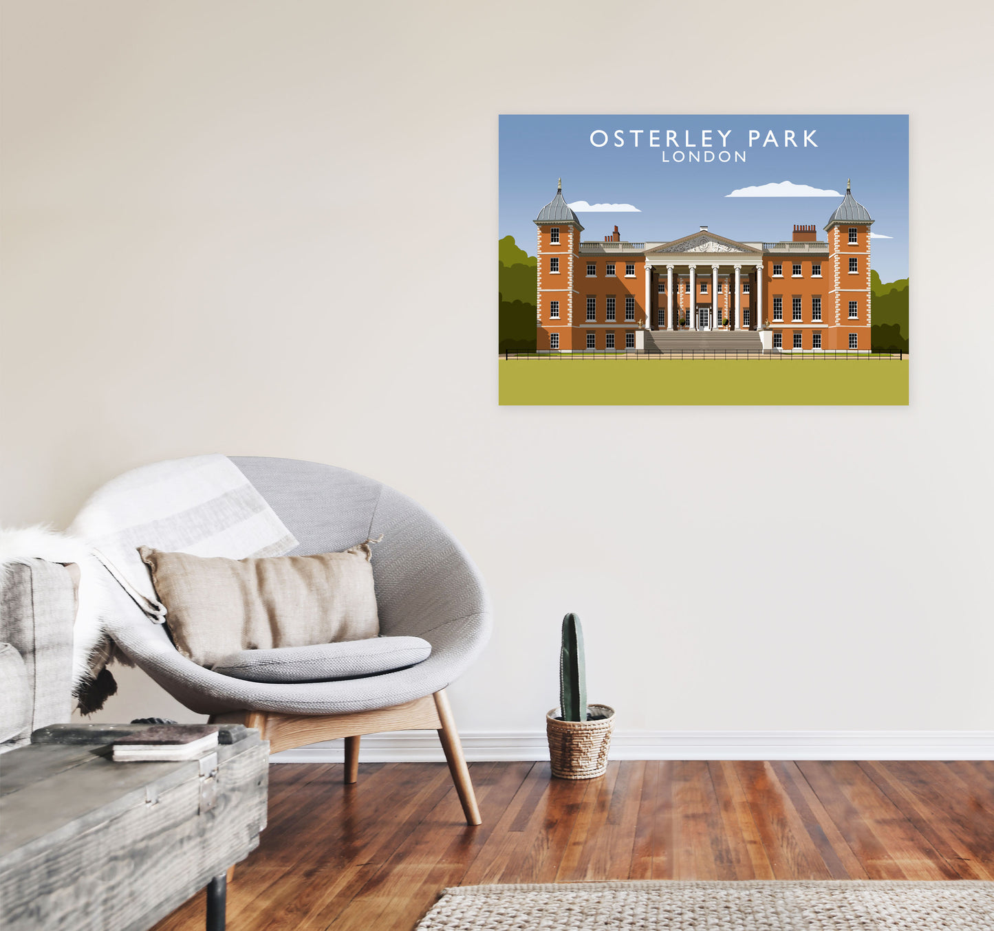 Osterley Park London Art Print by Richard O'Neill A1 Black Frame