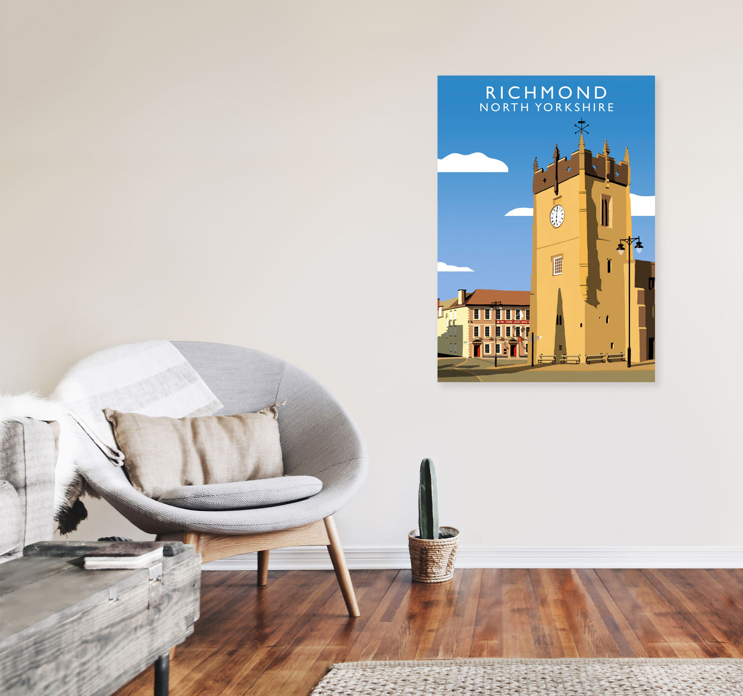 Richmond (Portrait) by Richard O'Neill Richard O'Neill Yorkshire Art Print A1 Black Frame