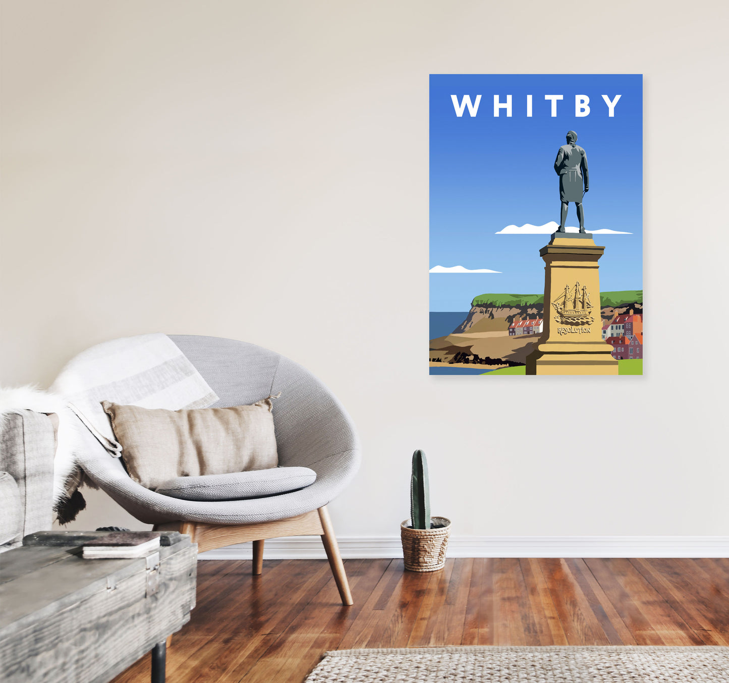 Whitby2 Portrait by Richard O'Neill A1 Black Frame