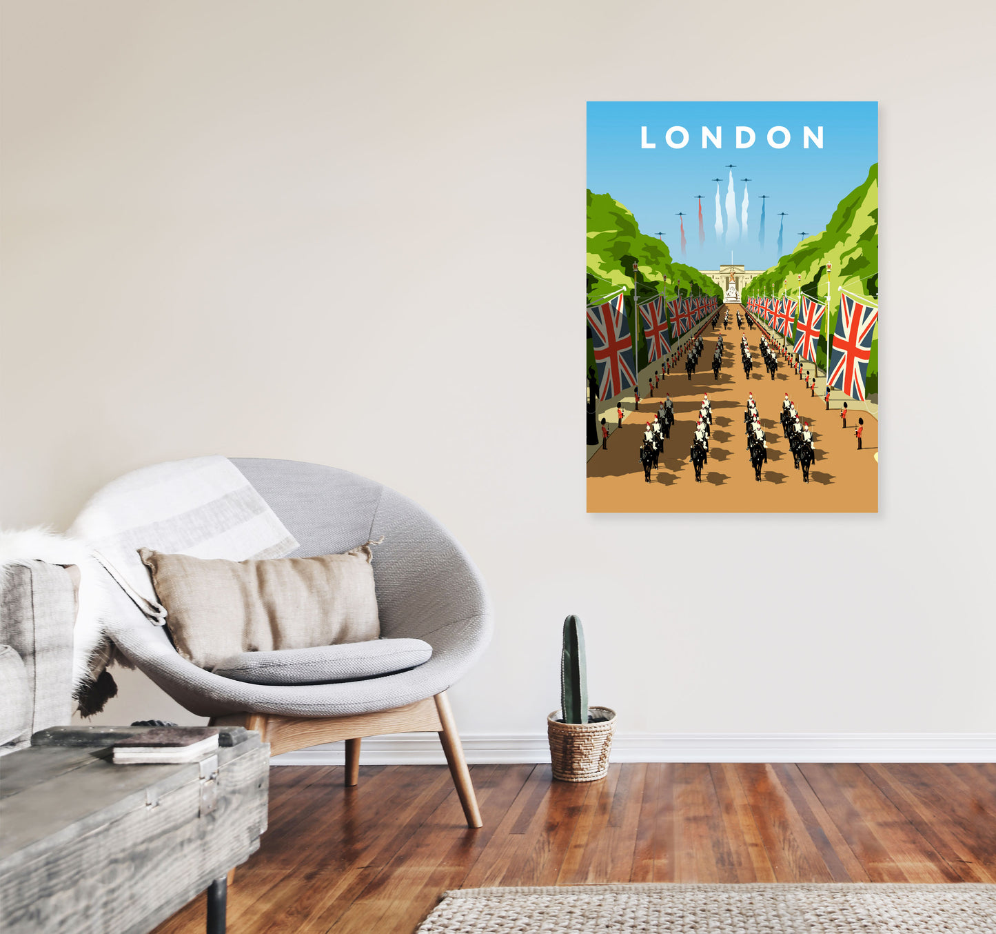 London3 Portrait Art Print by Richard O'Neill A1 Black Frame