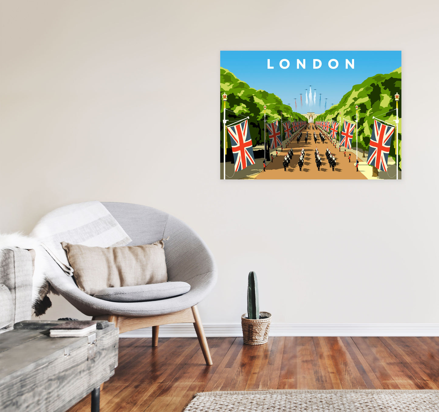 London3 Art Print by Richard O'Neill A1 Black Frame