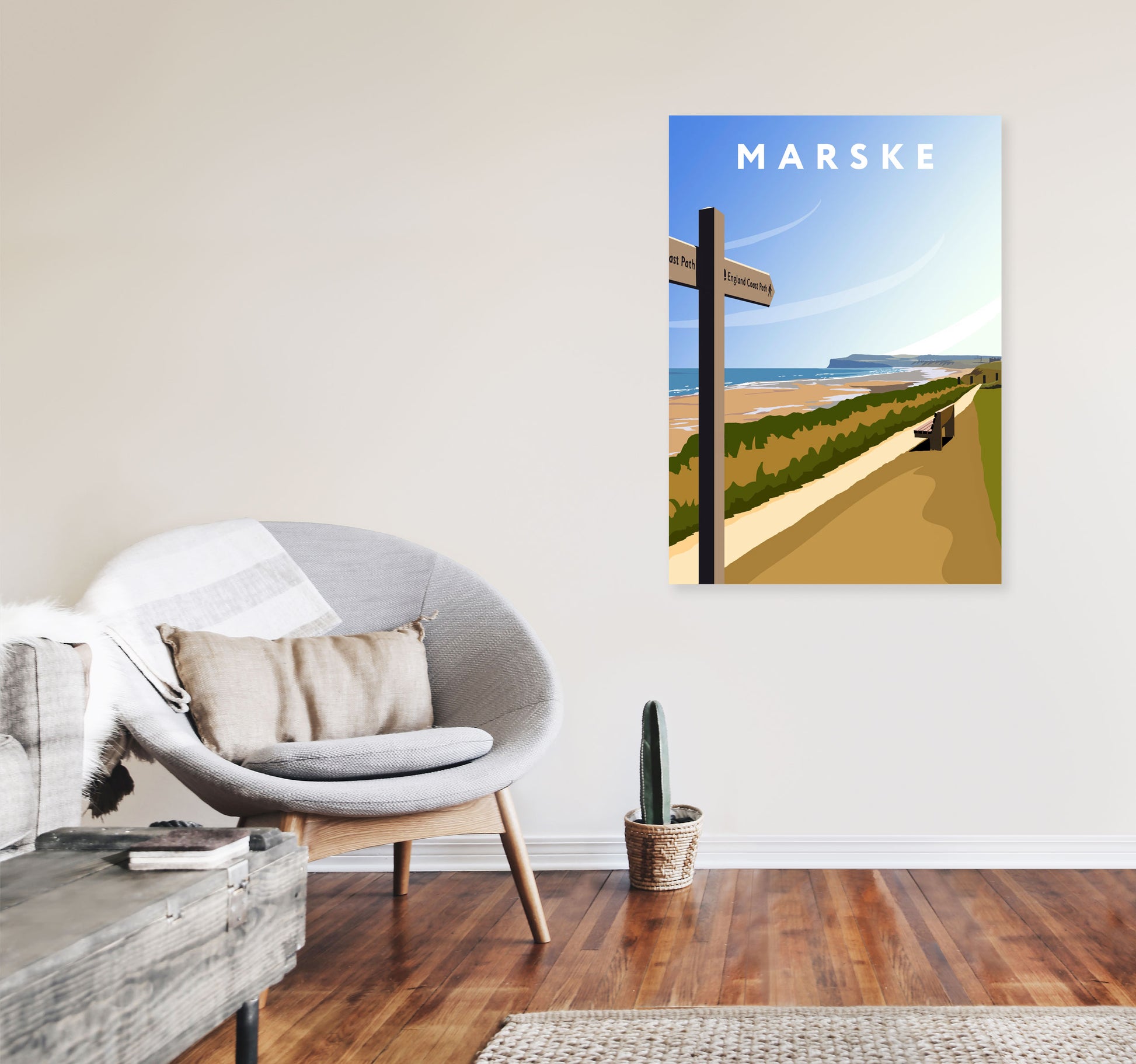 Marske Portrait by Richard O'Neill A1 Black Frame