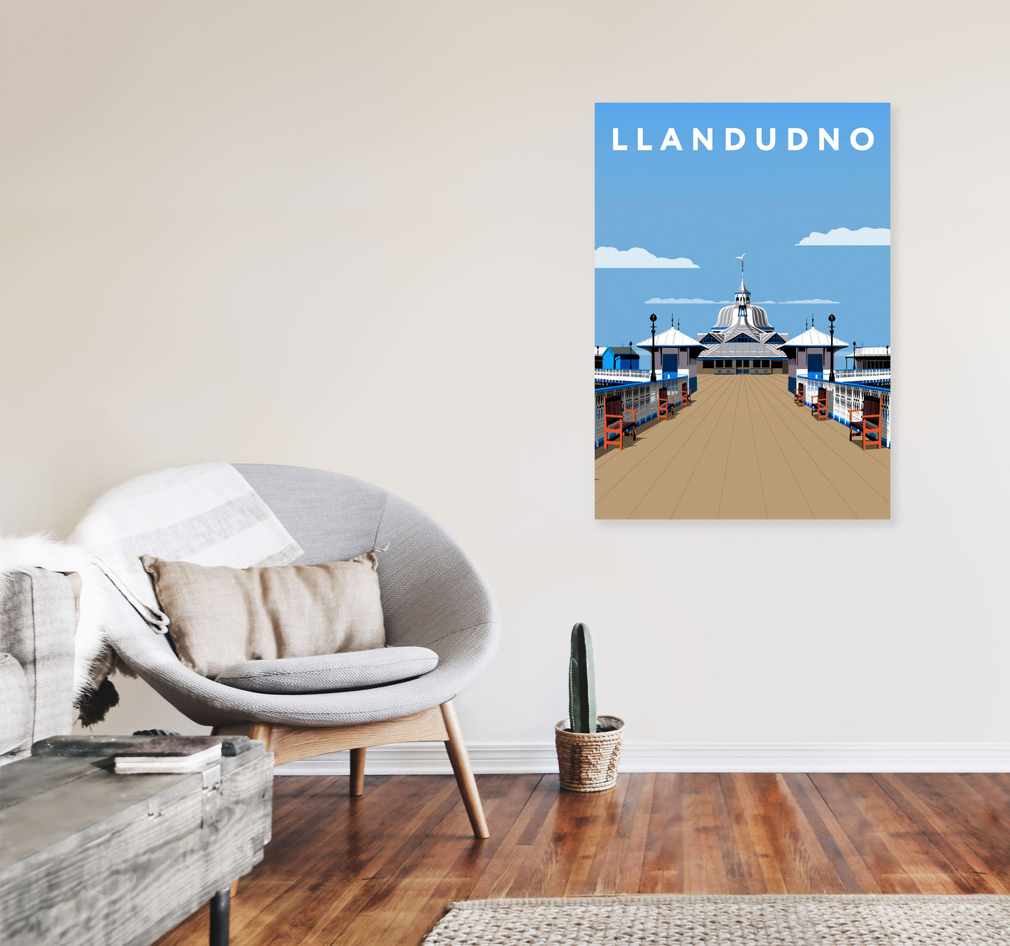 Llandudno Portrait by Richard O'Neill A1 Black Frame