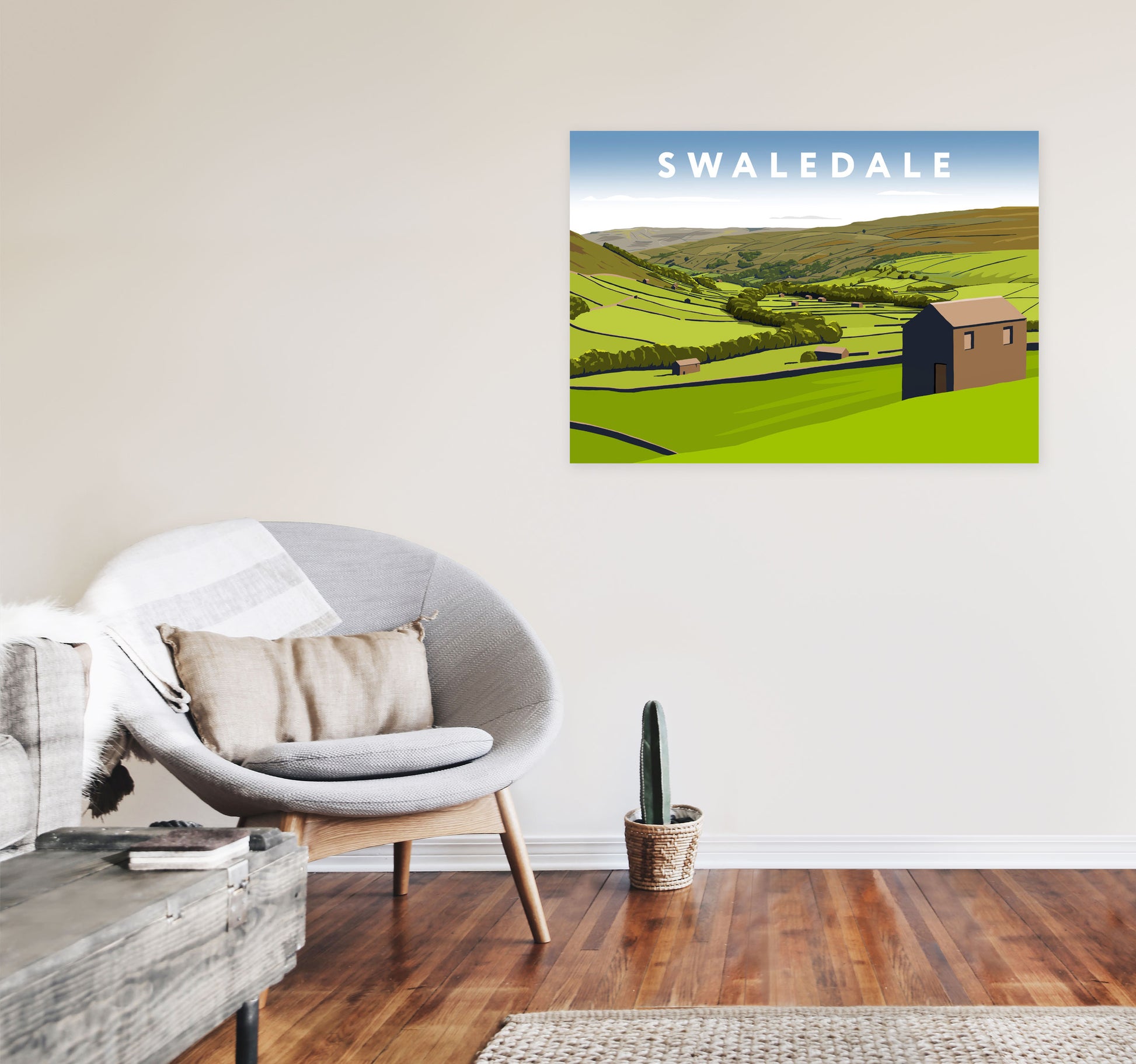 Swaledale2 by Richard O'Neill A1 Black Frame