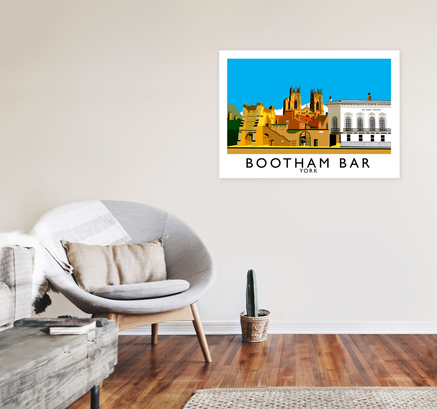 Bootham Bar York Art Print by Richard O'Neill A1 Black Frame