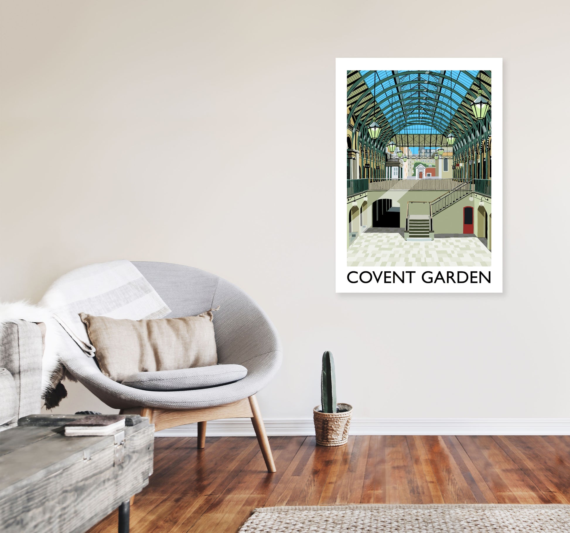 Covent Garden Art Print by Richard O'Neill A1 Black Frame