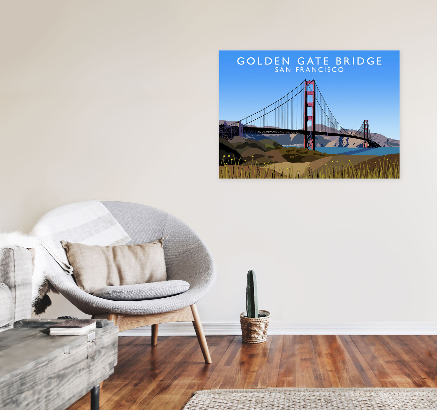 Golden Gate Bridge by Richard O'Neill A1 Black Frame