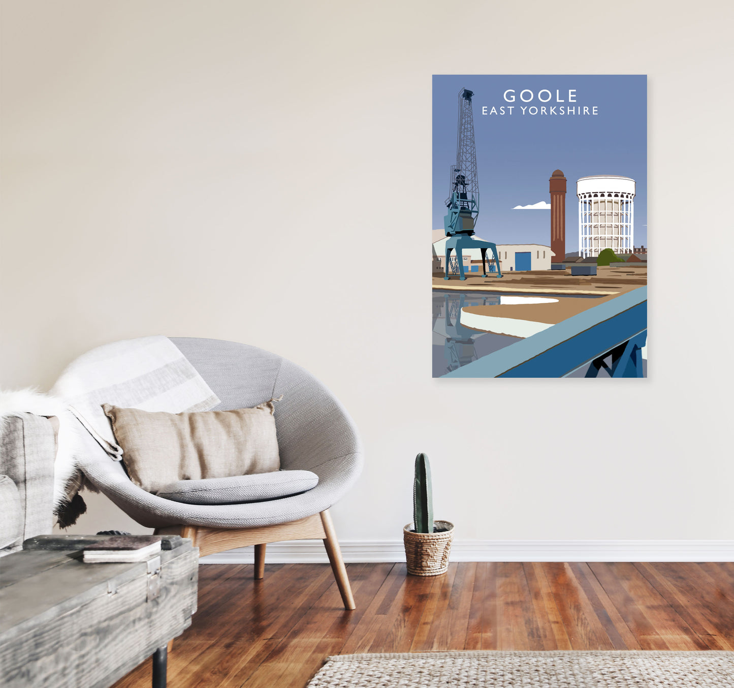 Goole East Yorkshire Art Print by Richard O'Neill A1 Black Frame