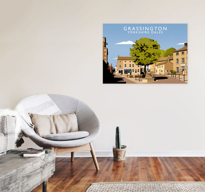 Grassington Yorkshire Dales Art Print by Richard O'Neill A1 Black Frame