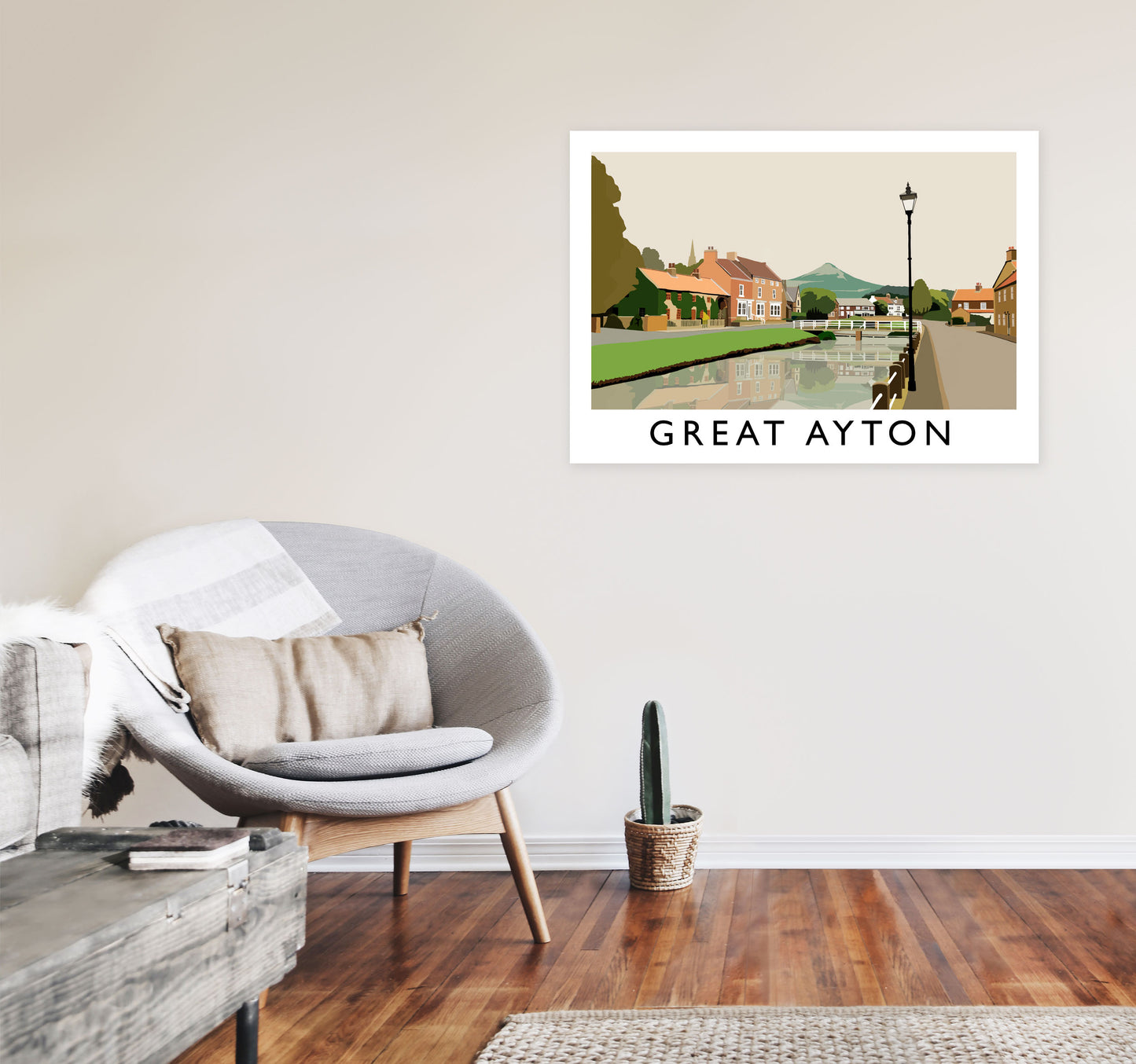 Great Ayton by Richard O'Neill A1 Black Frame