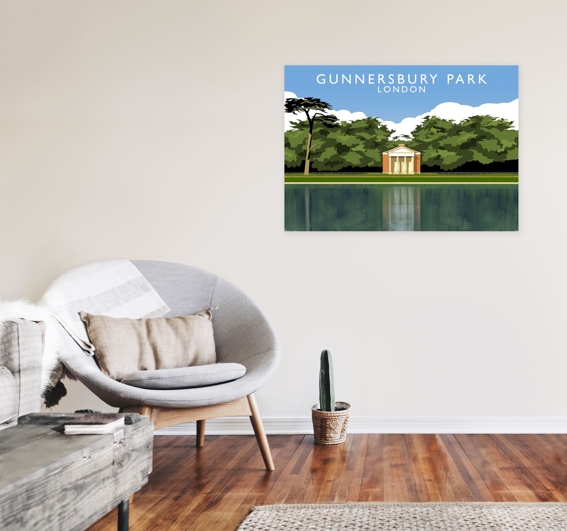 Gunnersbury Park by Richard O'Neill A1 Black Frame