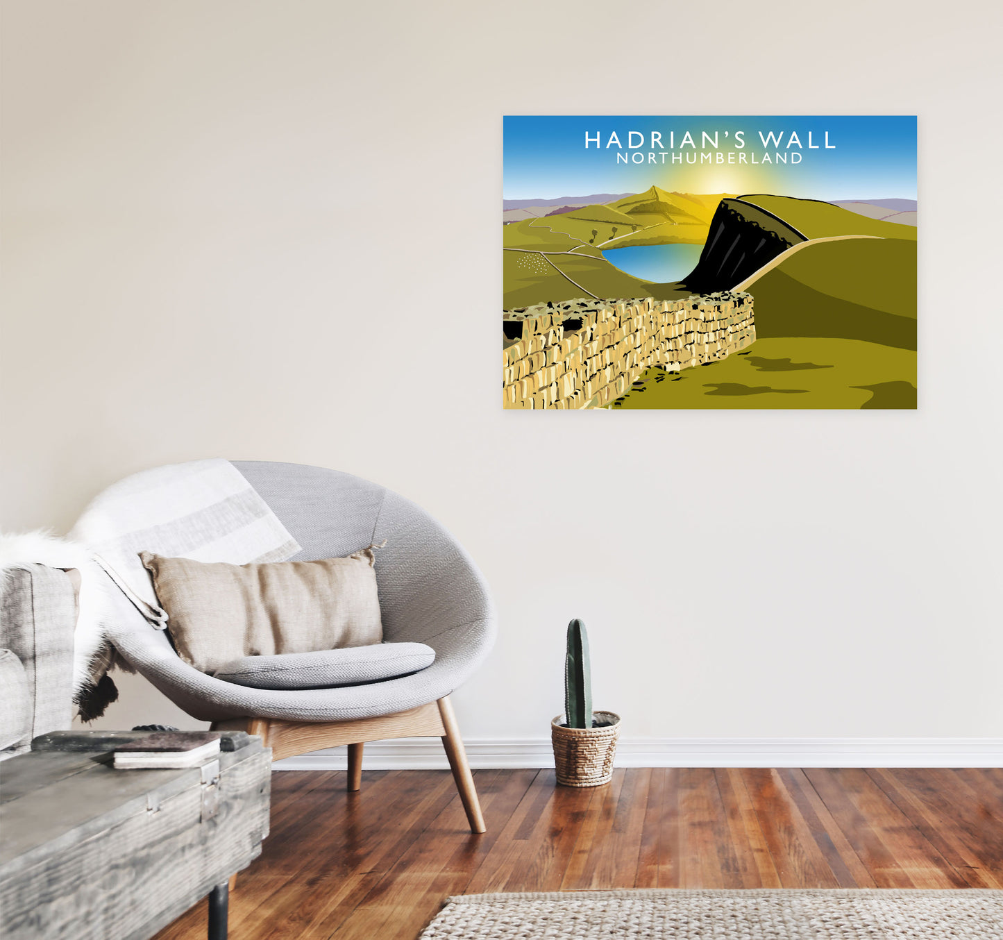 Hadrians Wall by Richard O'Neill A1 Black Frame