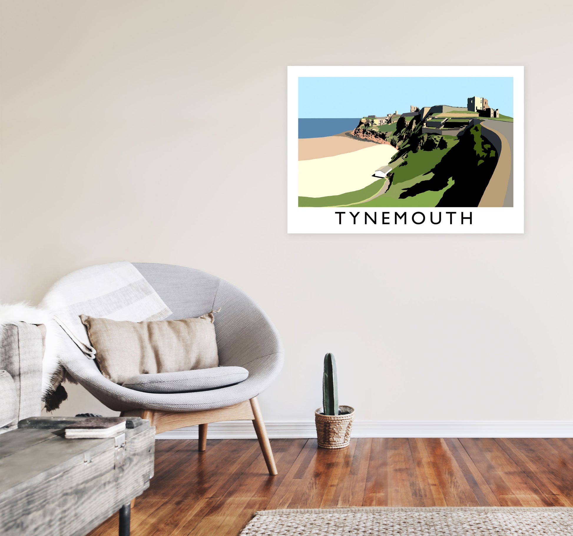 Tynemouth Framed Digital Art Print by Richard O'Neill A1 Black Frame