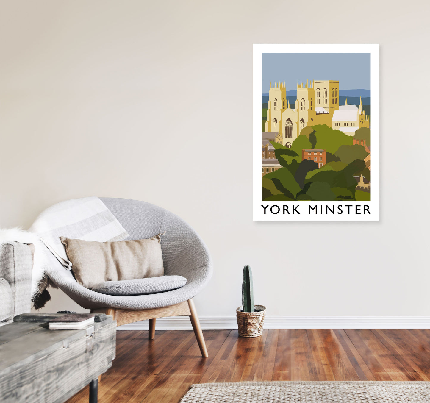 York Minster Framed Digital Art Print by Richard O'Neill A1 Black Frame