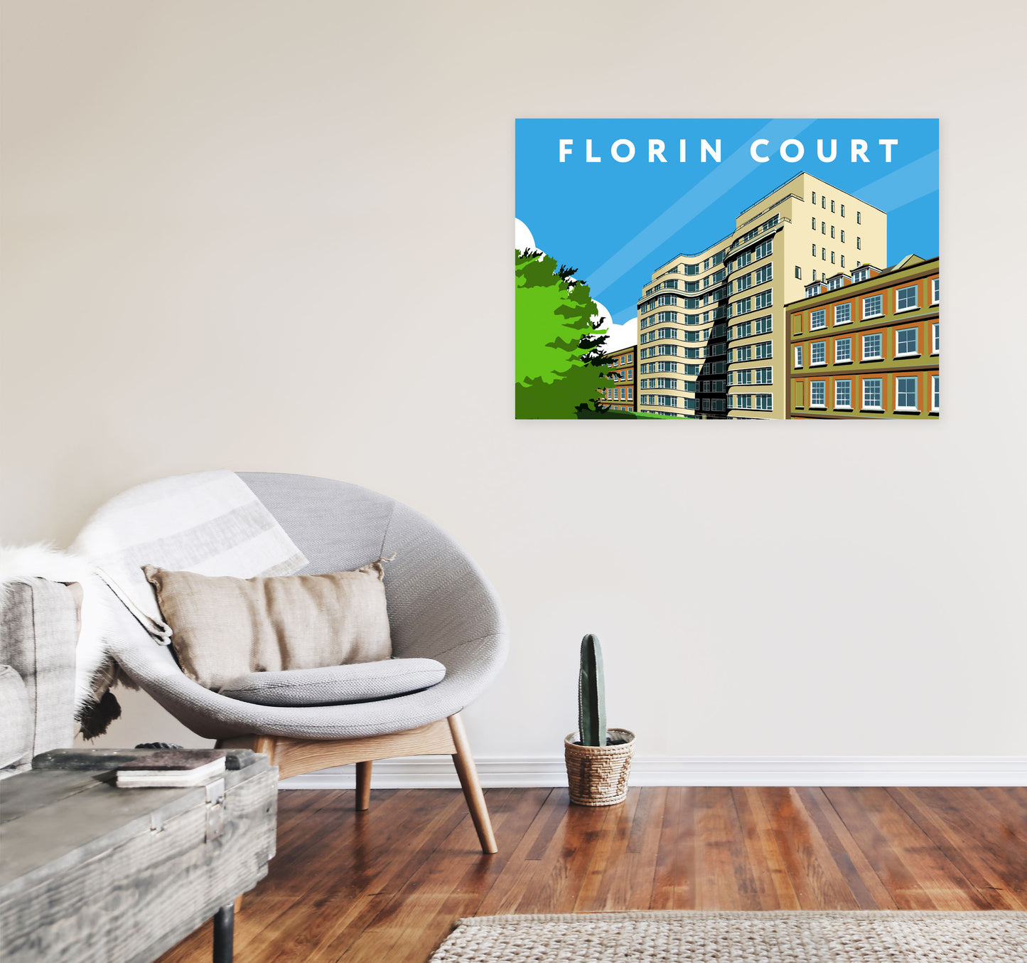 Florian Court by Richard O'Neill A1 Black Frame