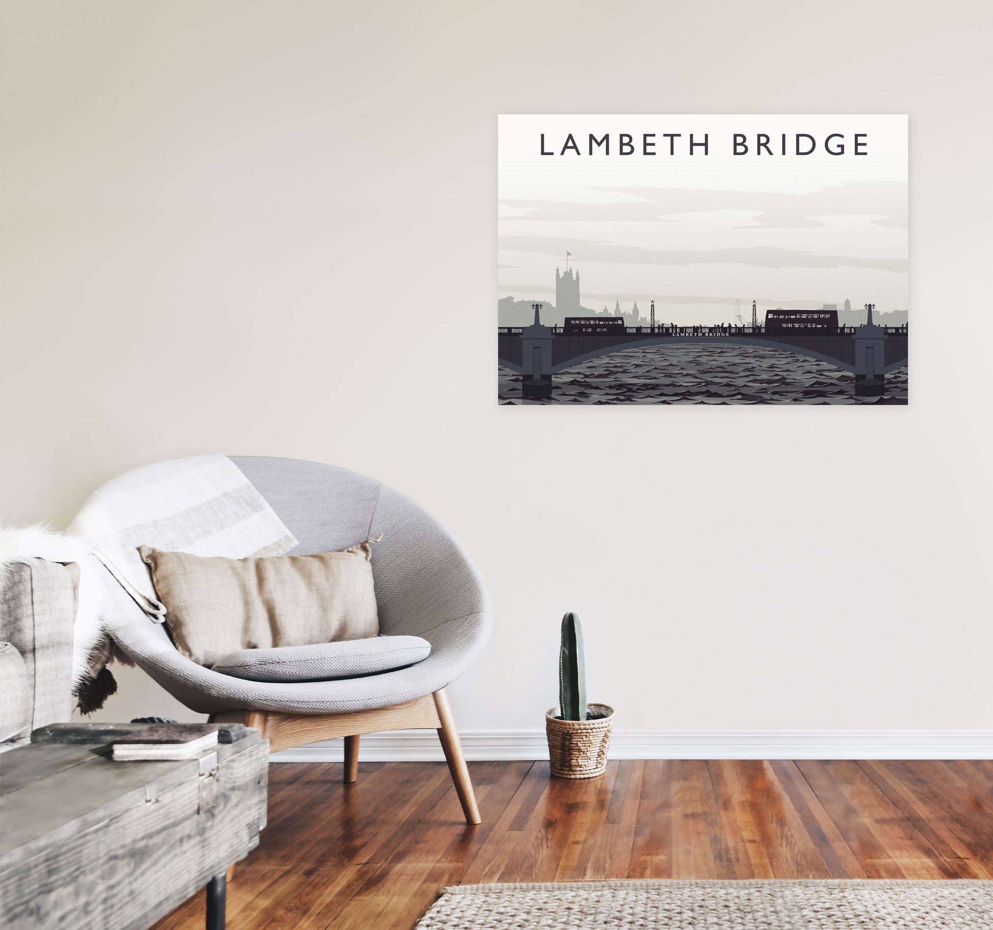 Lambeth Bridge by Richard O'Neill A1 Black Frame