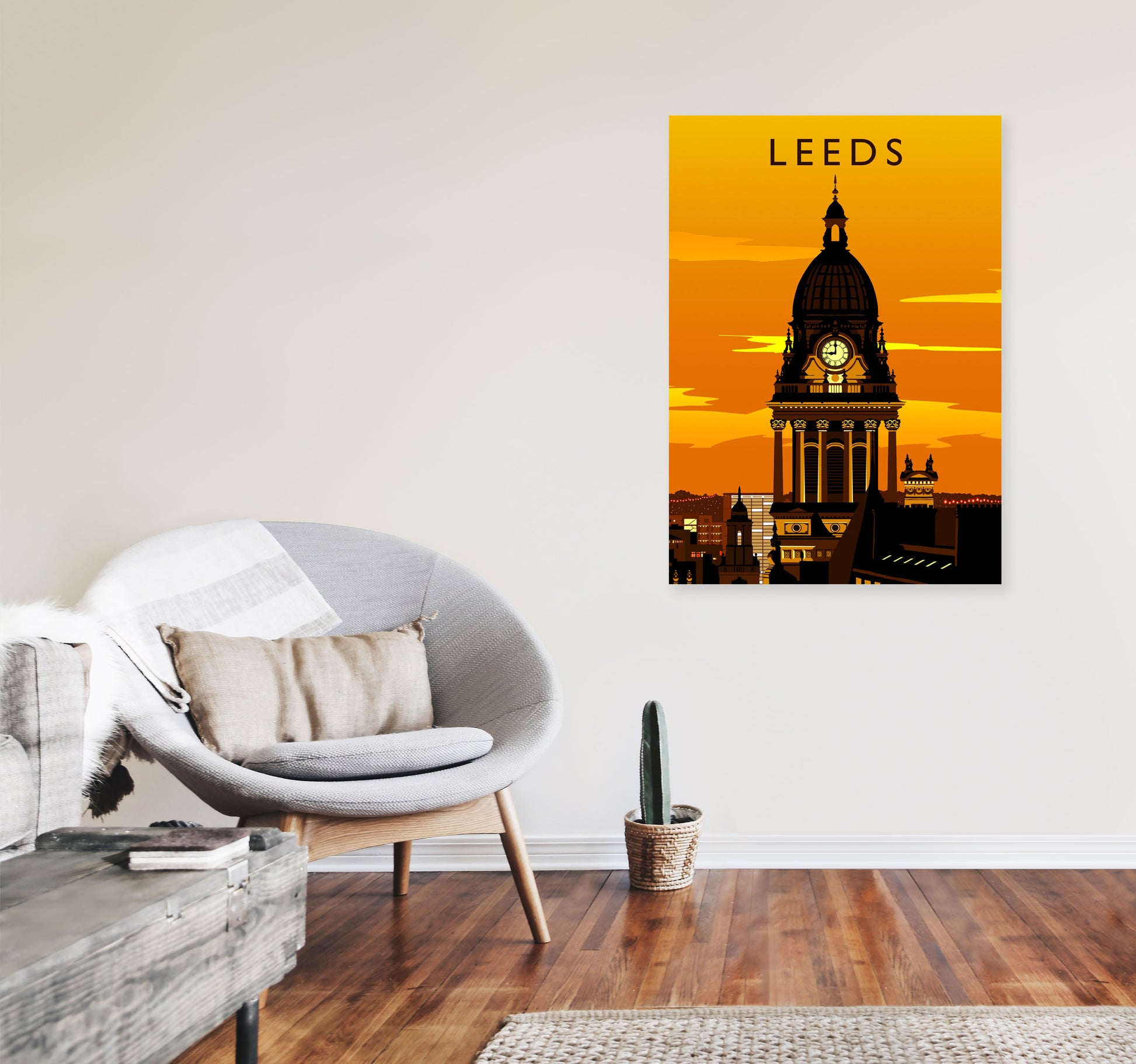 Leeds 2 portrait by Richard O'Neill A1 Black Frame