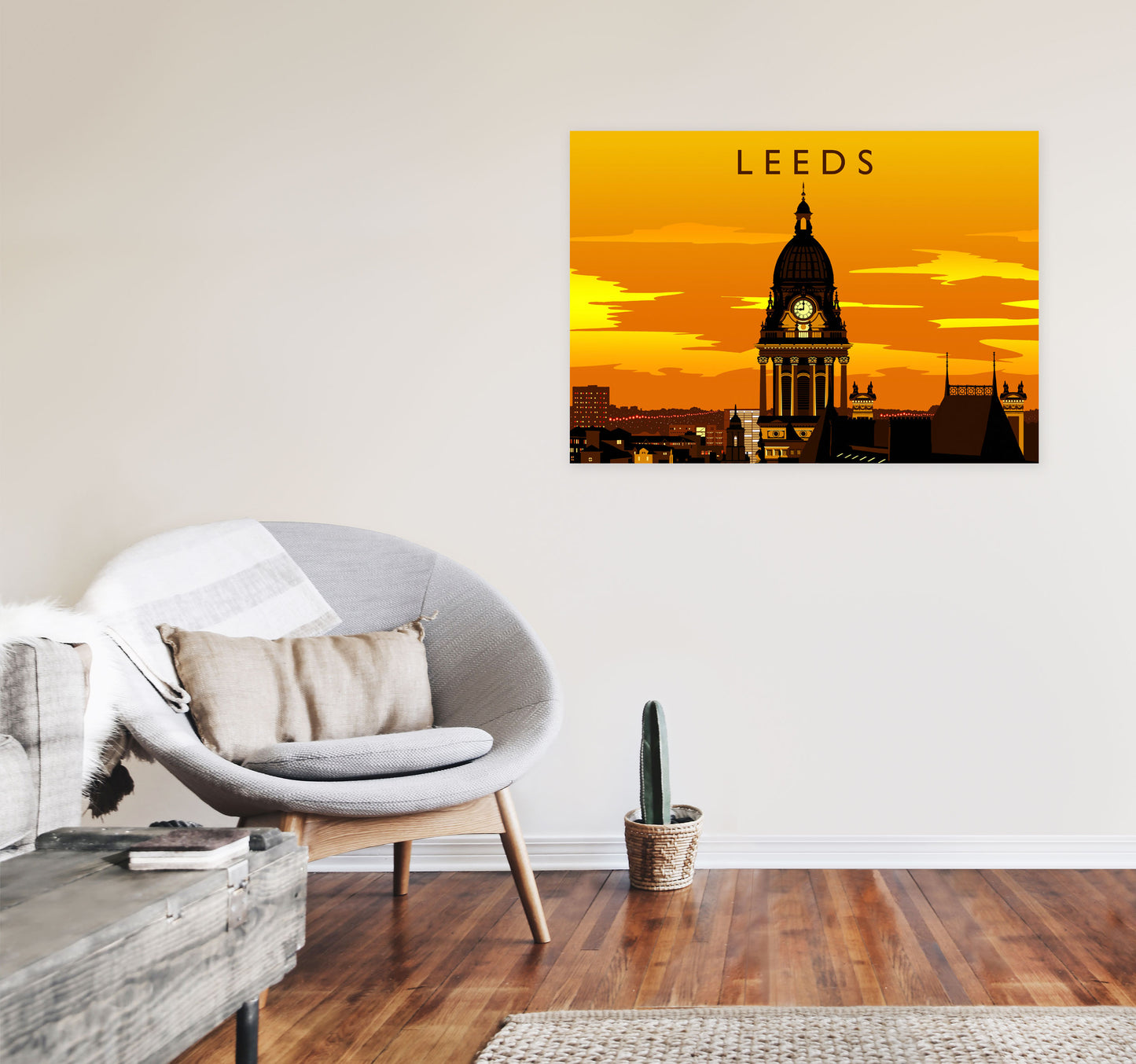 Leeds 2 by Richard O'Neill A1 Black Frame