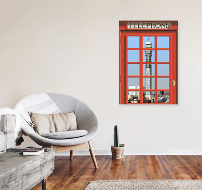 London Telephone Box 6 by Richard O'Neill A1 Black Frame