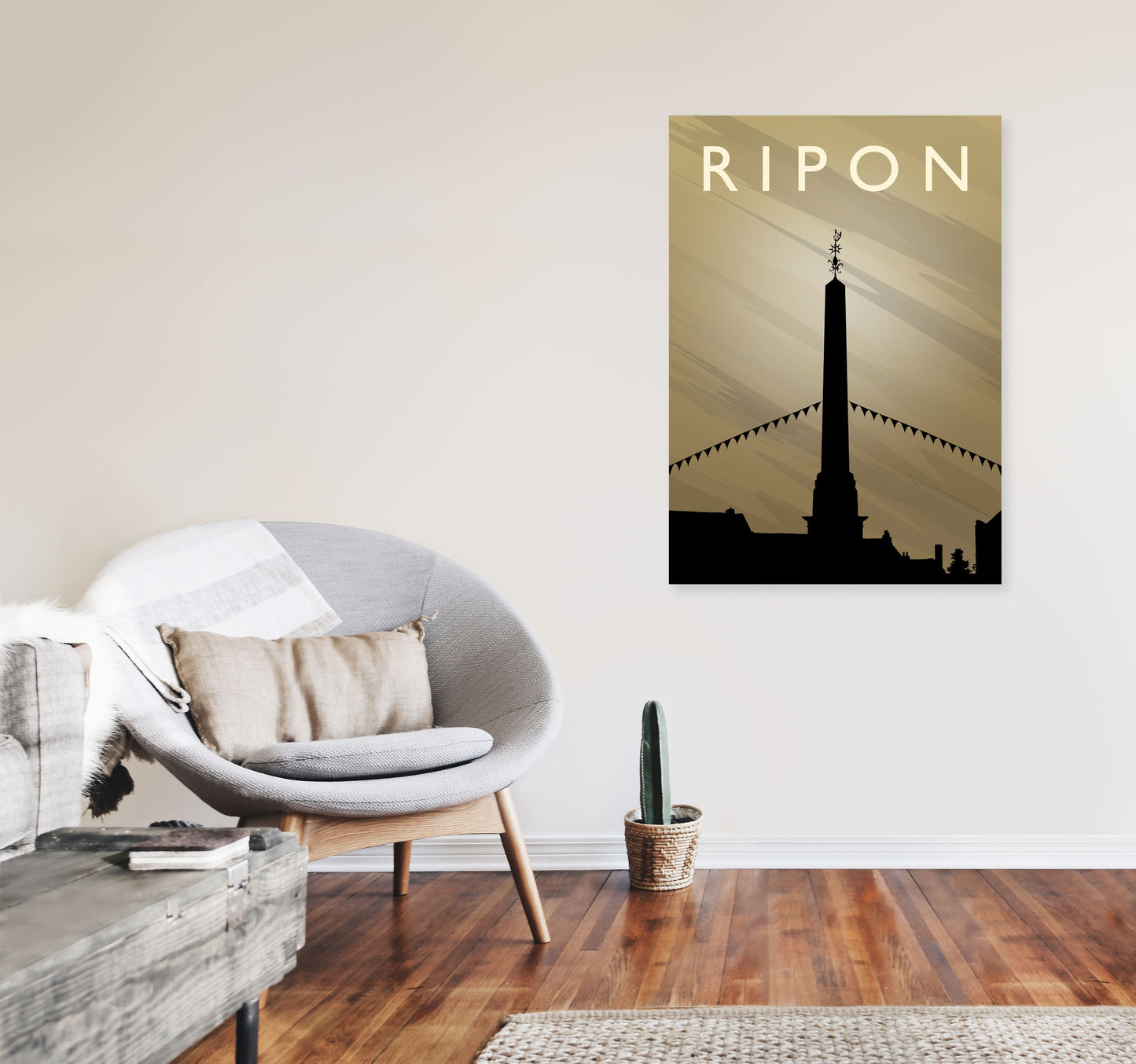 Ripon (Sunset) by Richard O'Neill A1 Black Frame