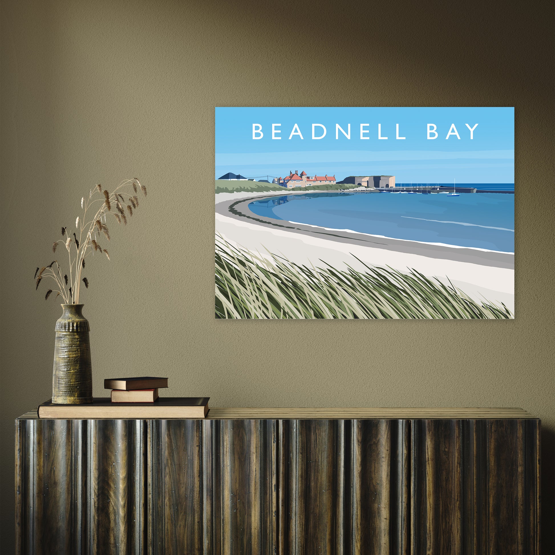 Beadnell Bay by Richard O'Neill A1 Print Only