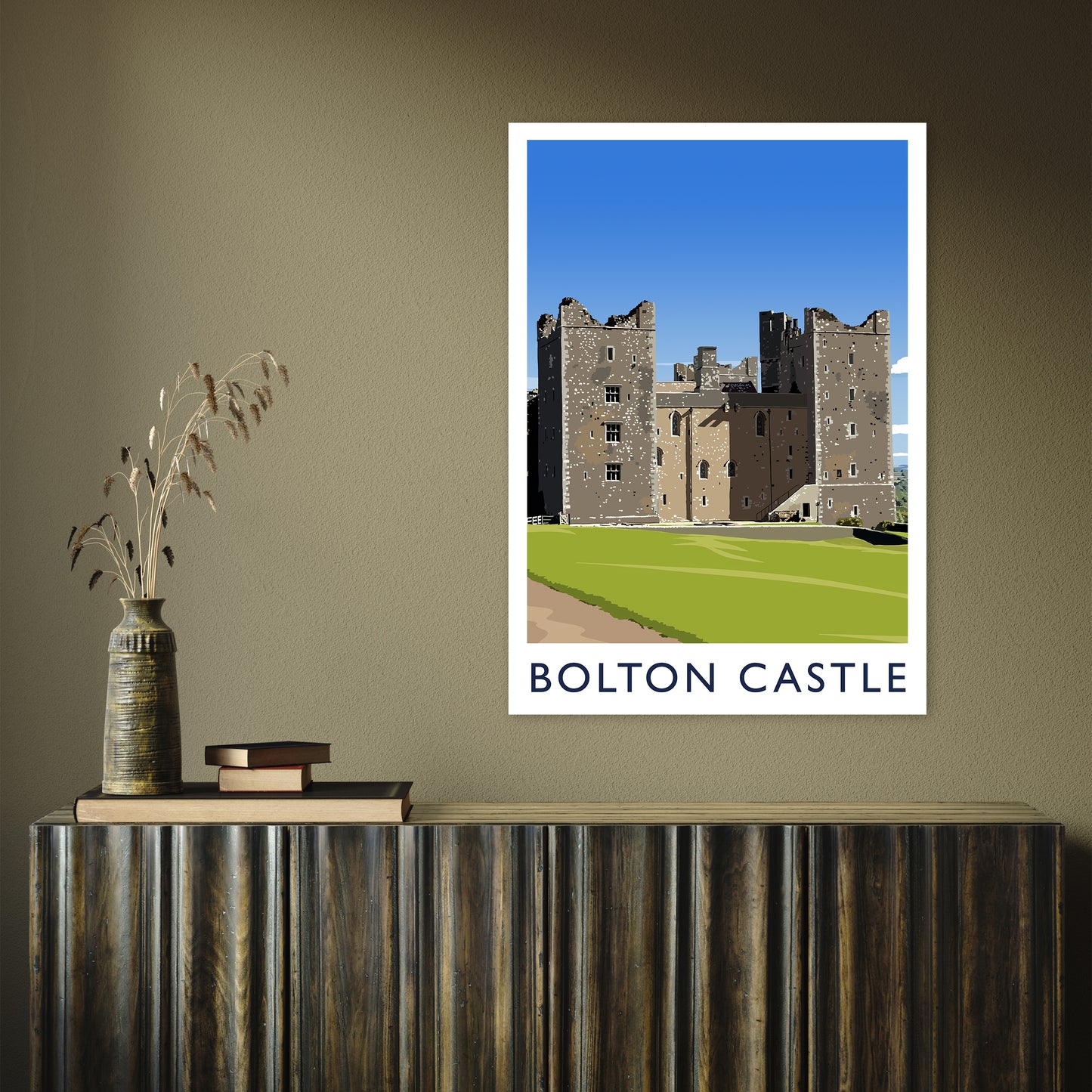 Bolton Castle 2 portrait by Richard O'Neill A1 Print Only