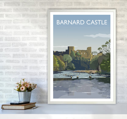 Barnard Castle 2 Portrait Art Print by Richard O'Neill A1 Oak Frame