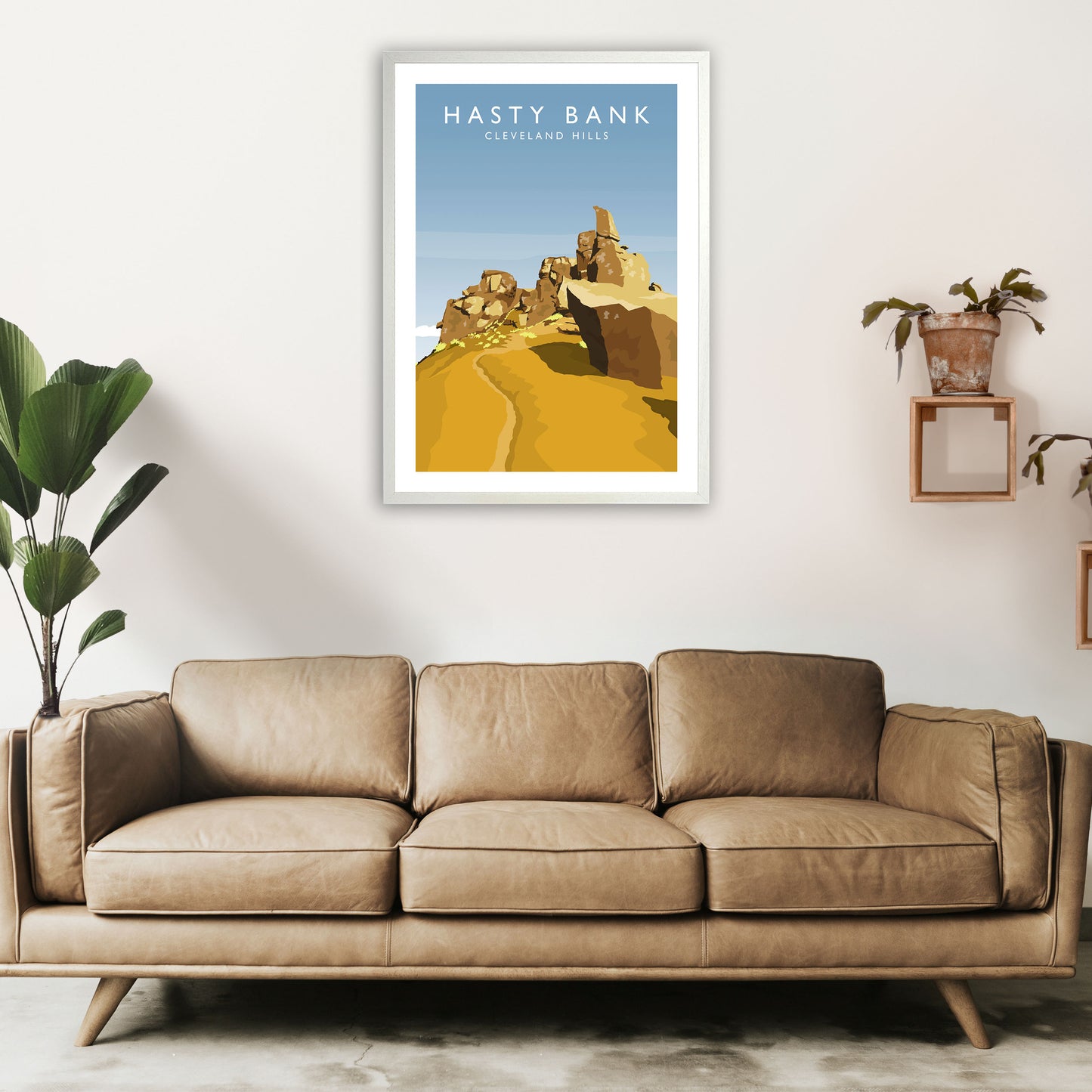 Hasty Bank Portrait Travel Art Print by Richard O'Neill A1 Oak Frame