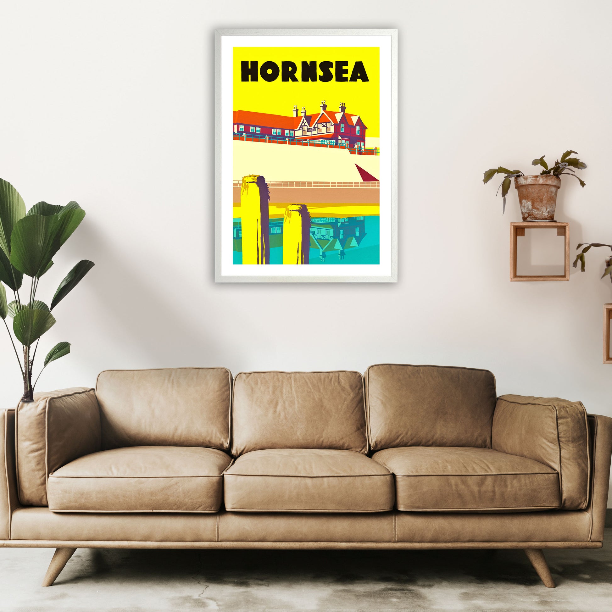 Hornsea 2 Portrait Travel Art Print by Richard O'Neill A1 Oak Frame