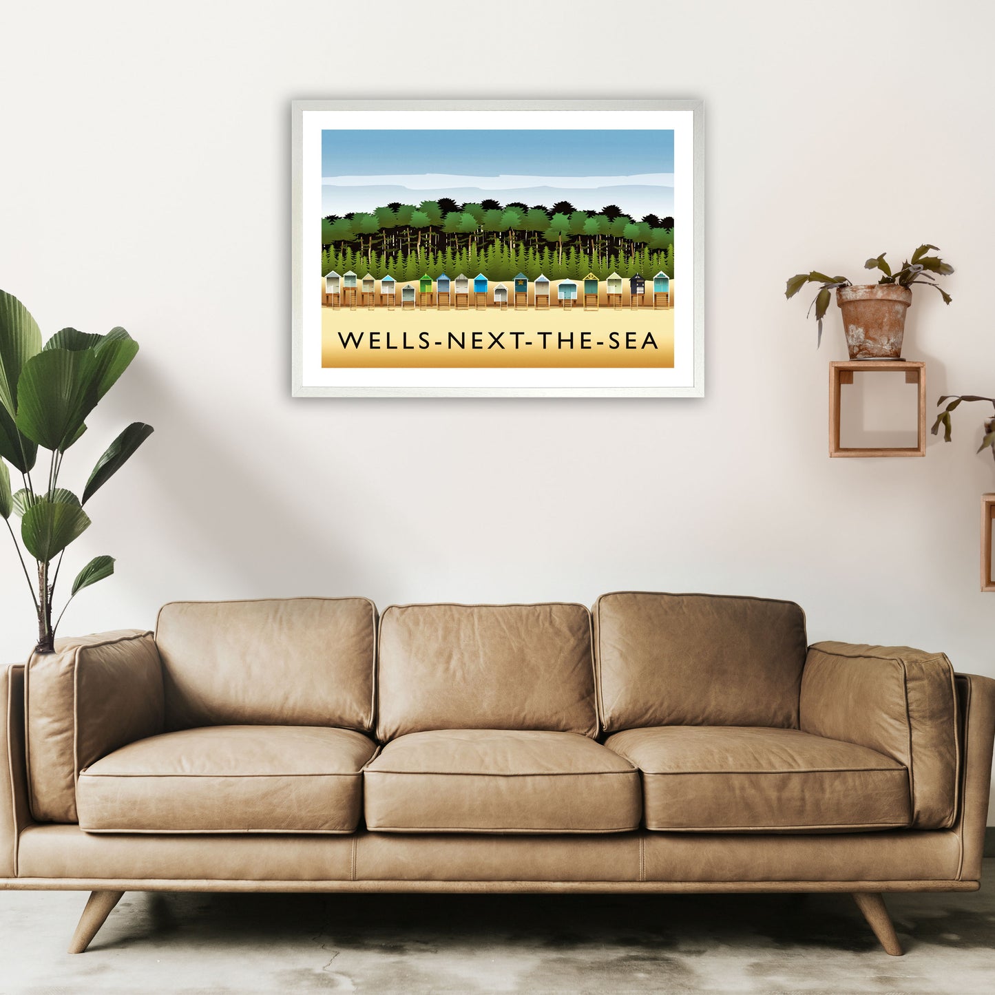 Wells-Next-The-Sea Travel Art Print by Richard O'Neill A1 Oak Frame