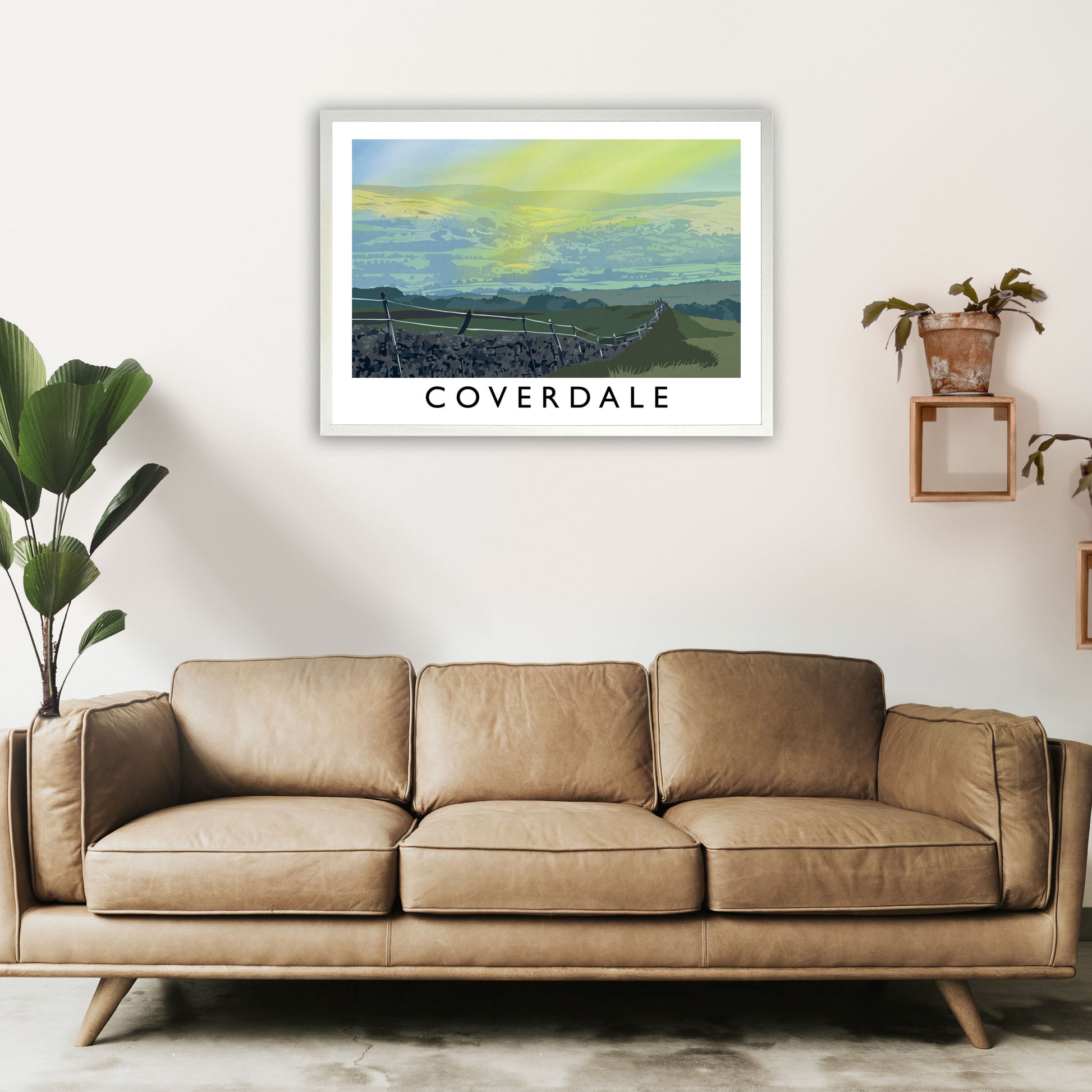 Coverdale Travel Art Print by Richard O'Neill A1 Oak Frame