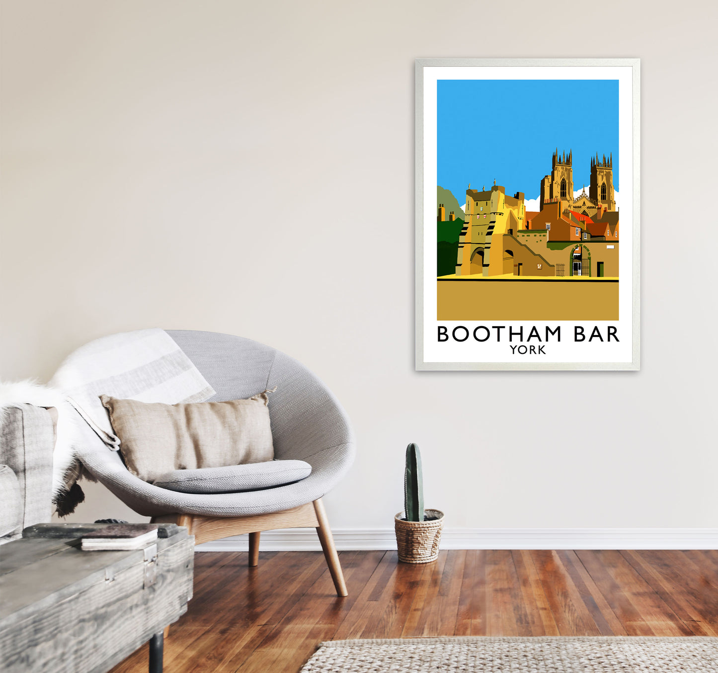 Bootham Bar York Framed Digital Art Print by Richard O'Neill A1 Oak Frame