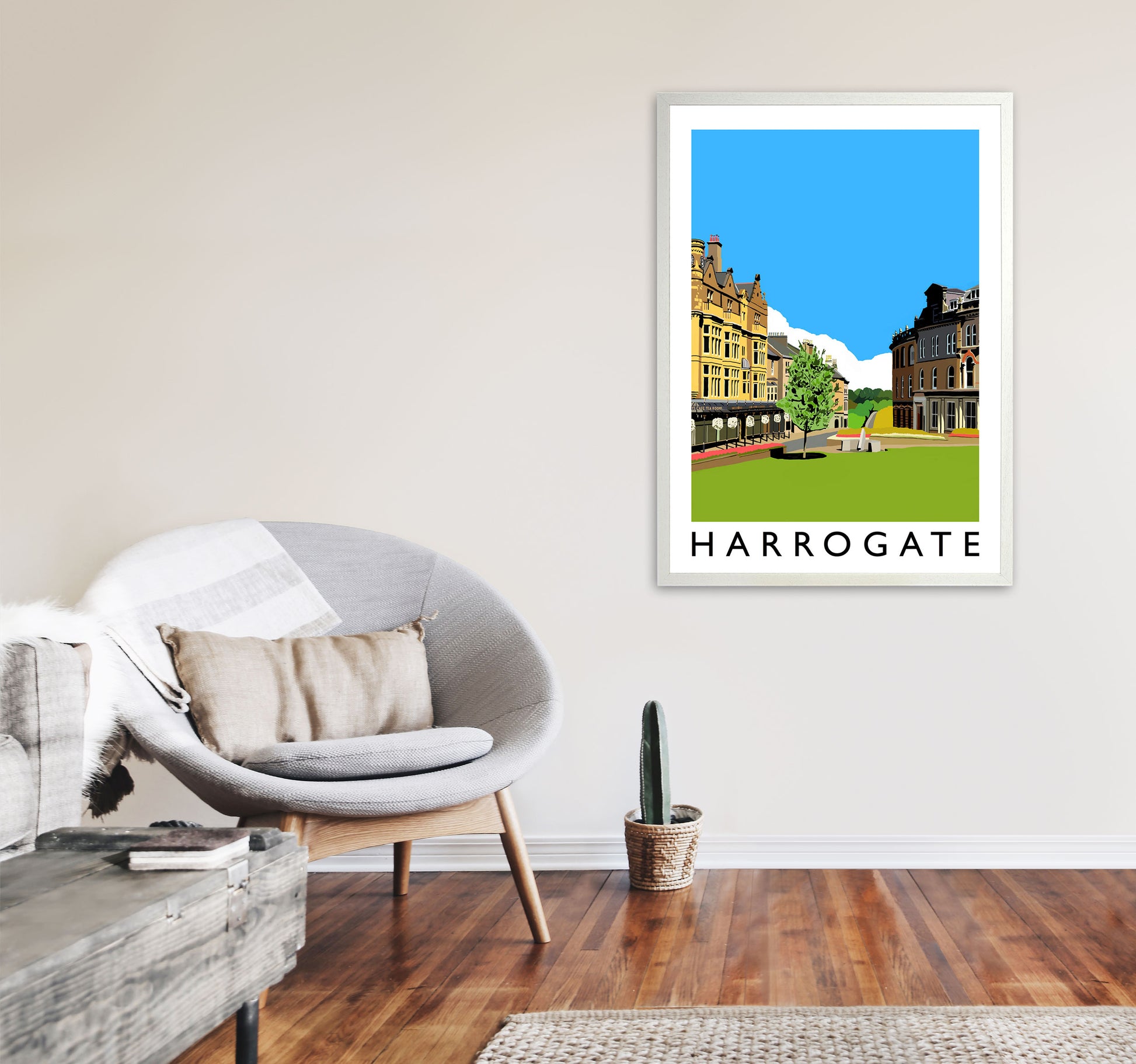 Harrogate Framed Digital Art Print by Richard O'Neill A1 Oak Frame