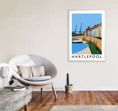 Hartlepool Framed Digital Art Print by Richard O'Neill A1 Oak Frame