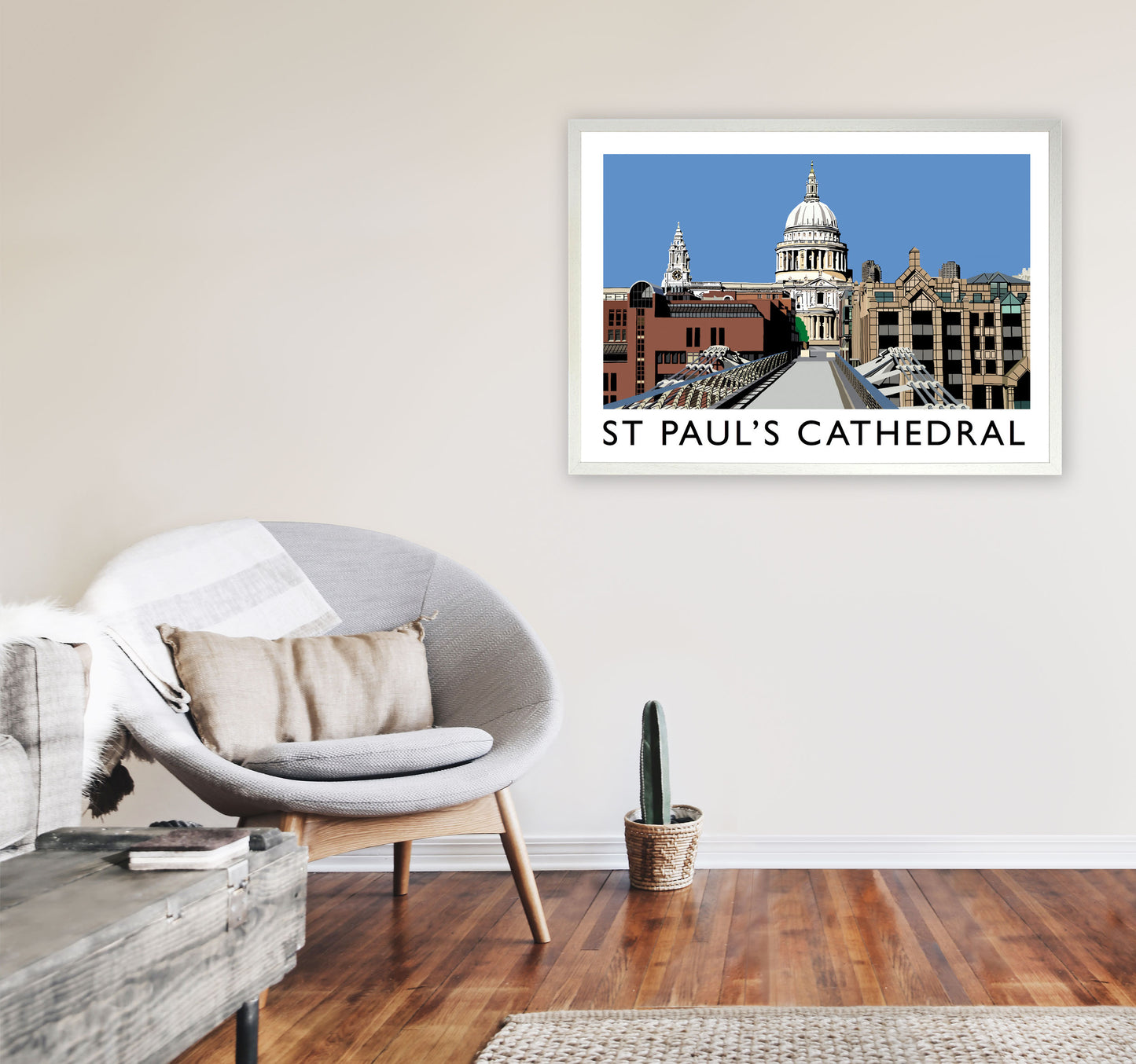 St Pauls Cathedral (Landscape) by Richard O'Neill A1 Oak Frame