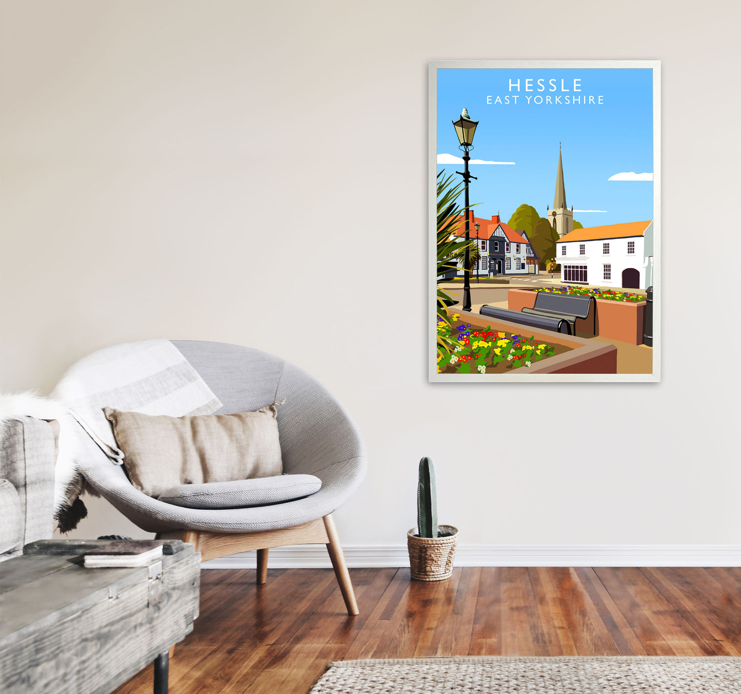 Hessle East Yorkshire Art Print by Richard O'Neill A1 Oak Frame